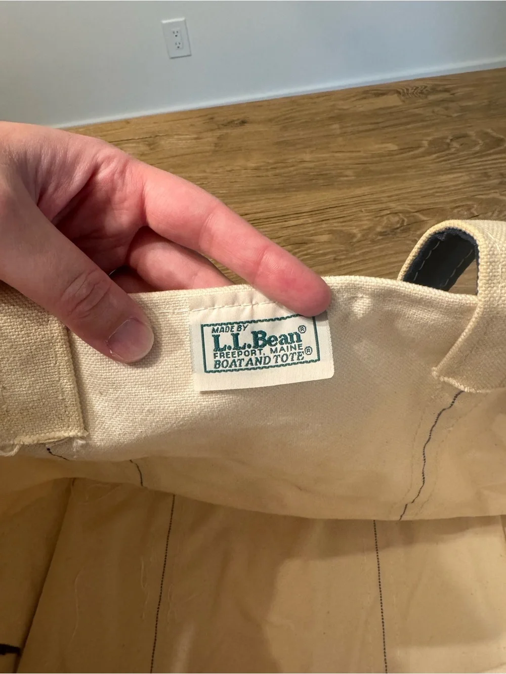 Vintage 80s LL Bean Monogrammed Medium Boat & Tote Bag